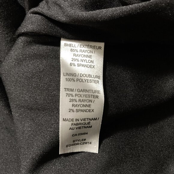 RICKI's Black grey herringbone pencil skirt ~ MEDIUM lace detailing goth skirt - Picture 12 of 13